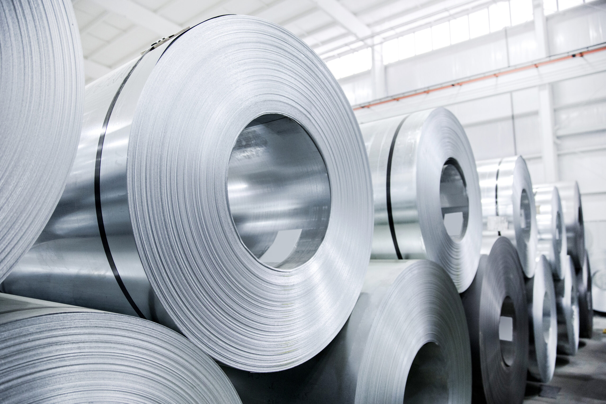 rolls of aluminum