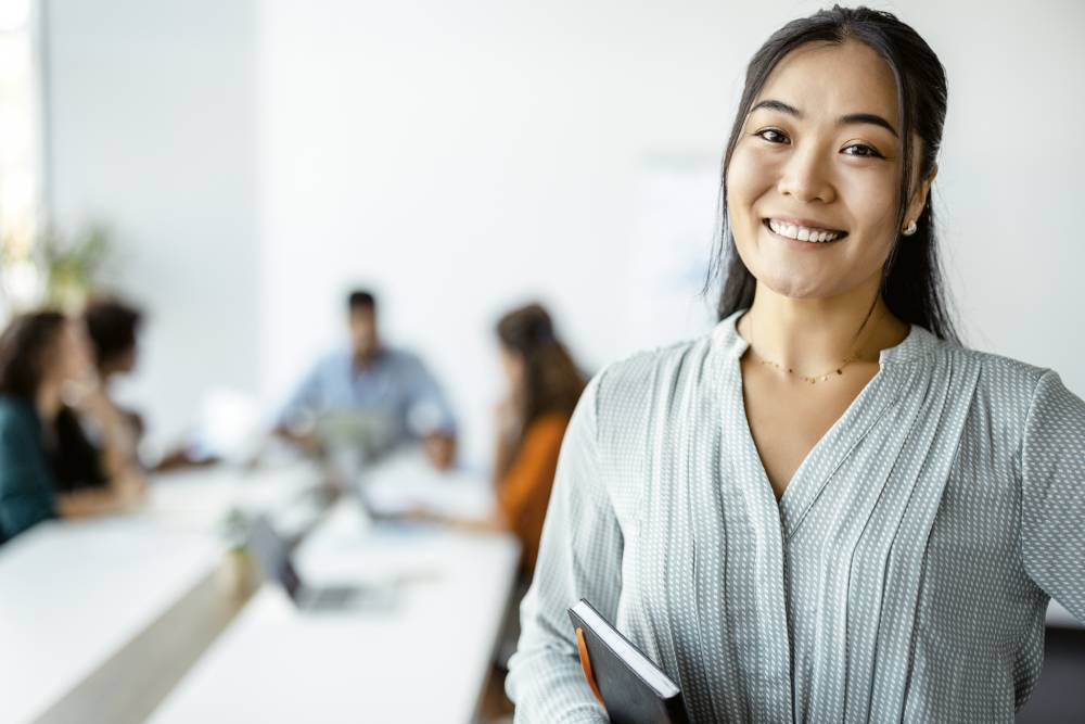 Businesswoman with Headset